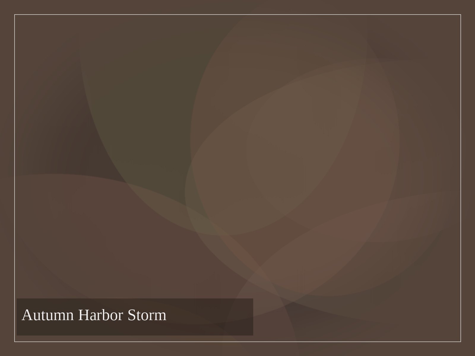 Autumn Harbor Storm